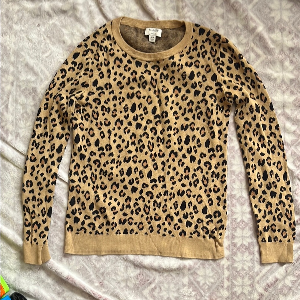 J. Crew Leopard Print Sweater